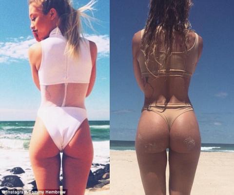 fitness bombshell tammy hembrow shows her incredible booty transformation - 8 million instagram followers booty