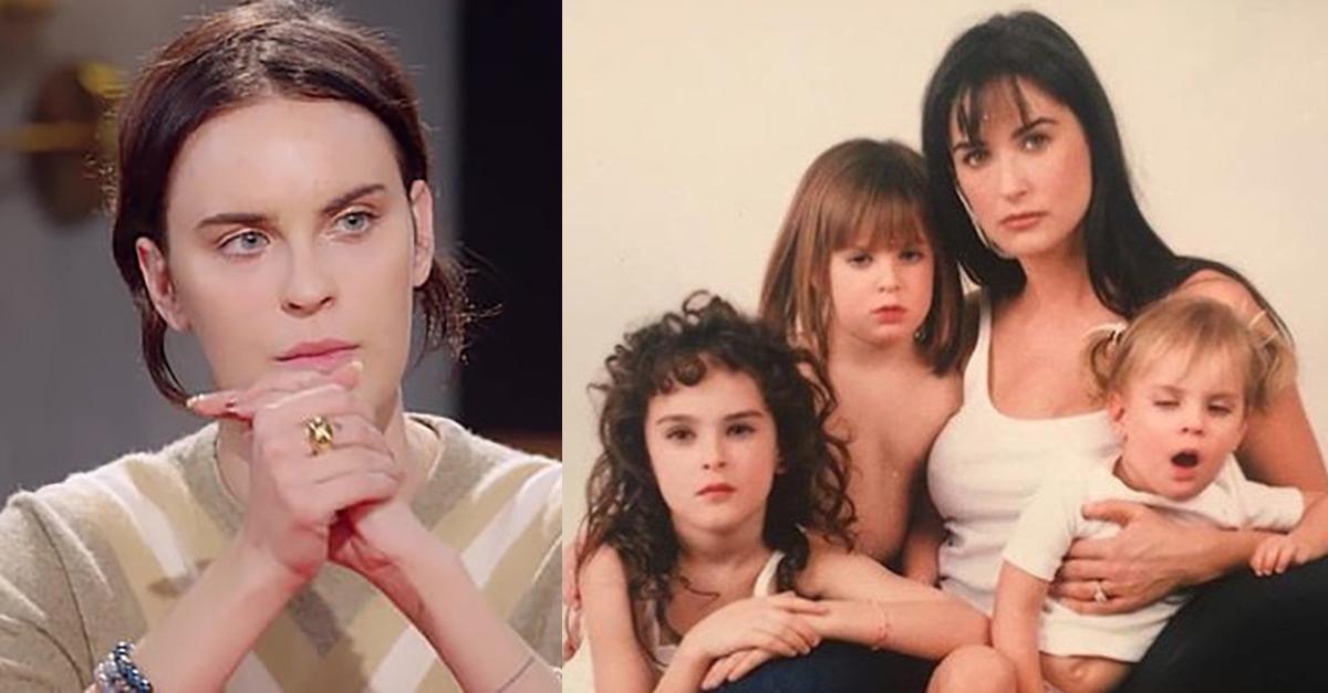 Demi moore shaved with daughters