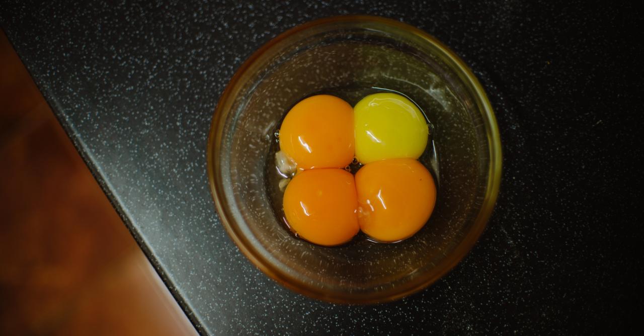 Which is healthier, the orange or yellow egg yolk?