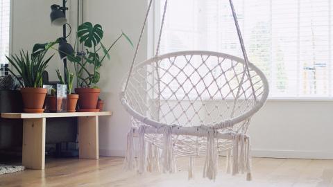 This hanging macrame chair from B&M costs just £30